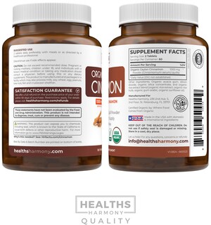 Foto 7 | Foto 7 | Suplemento Healths Harmony Canela Ceilán 1000 Mg 120 Comprimidos - Venta Internacional