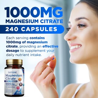Foto 3 | Foto 3 | Suplemento Citrato de Magnesio Built By Nature 1000 Mg 240 Cápsulas - Venta Internacional