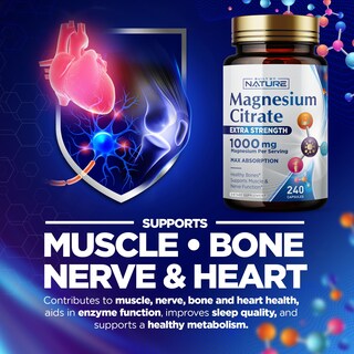 Foto 4 | Foto 4 | Suplemento Citrato de Magnesio Built By Nature 1000 Mg 240 Cápsulas - Venta Internacional