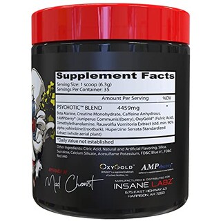 Foto 3 | Foto 3 | Polvo Para Antes Del Entrenamiento Insane Labz Psychotic 875 G (uva) - Venta Internacional.