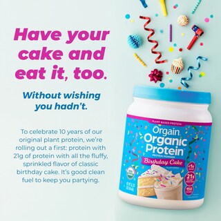 Foto 3 | Foto 3 | Tarta De Cumpleaños Vegana Orgánica Orgánica Con Proteína En Polvo 460 G - Venta Internacional.