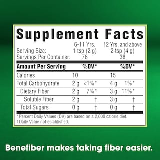 Foto 7 | Foto 7 | Suplemento Benefiber Daily Prebiotic Fiber 500 G - 125 Porciones - Venta Internacional.