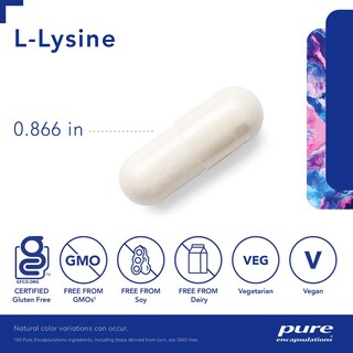 Foto 3 | Foto 3 | Aminoácido Esencial De L-lisina Supplement Pure Encapsulations 90 Cápsulas - Venta Internacional.