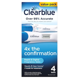 Foto 1 | Foto 1 | Prueba De Embarazo Clearblue, Paquete Combinado De 4 Unidades, Digital Y Rápida - Venta Internacional.