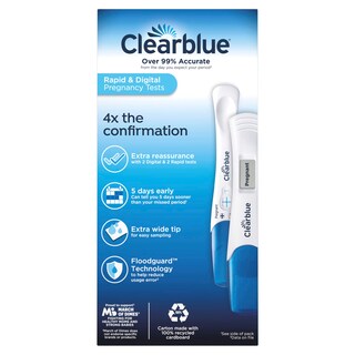 Foto 2 | Foto 2 | Prueba De Embarazo Clearblue, Paquete Combinado De 4 Unidades, Digital Y Rápida - Venta Internacional.