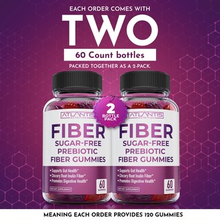 Foto 2 | Foto 2 | Paquete De 2 Gomitas De Fibra Atlantis Nutrition Con Suplemento De Fibra - Venta Internacional.