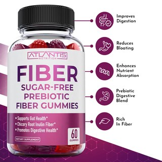 Foto 3 | Foto 3 | Paquete De 2 Gomitas De Fibra Atlantis Nutrition Con Suplemento De Fibra - Venta Internacional.