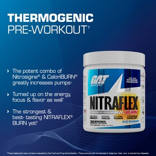 Foto 5 | Foto 5 | Polvo Termogénico Para Antes Del Entrenamiento Gat Sport Nitraflex Burn - Venta Internacional.