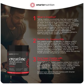 Foto 5 | Foto 5 | Polvo De Monohidrato De Creatina Supplement Smarter Nutrition, 5 G - Venta Internacional.