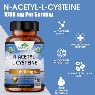 Foto 3 | Foto 3 | Suplemento Naturalife Labs A Higher Standard Nac 1600 Mg 100 Cápsulas - Venta Internacional.