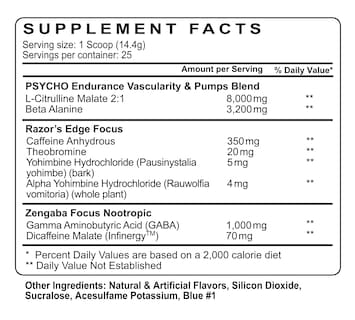 Foto 2 | Foto 2 | Polvo Preentrenamiento Psycho Pharma Edge Of Insanity 225 G - Venta Internacional.