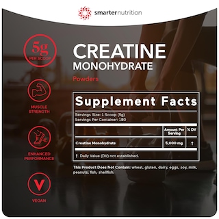 Foto 3 | Foto 3 | Suplemento De Monohidrato De Creatina De Smarter Nutrition 5 G Durante 180 Días - Venta Internacional.