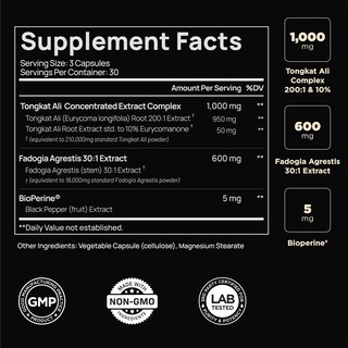 Foto 2 | Foto 2 | Suplemento Terra Elmnt Tongkat Ali De 228.000 Mg Con Fadogia Agrestis - Venta Internacional.