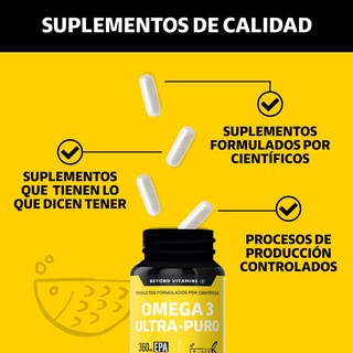 Foto 5 | Foto 5 | Suplemento Alimenticio Beyond Vitamins Omega 3 Aceite de Pescado 60 Cápsulas