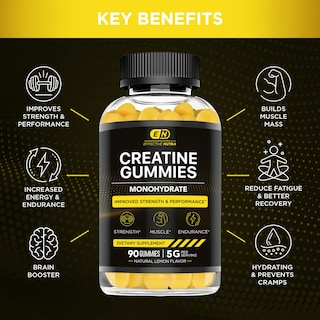 Foto 2 | Foto 2 | Gomitas De Creatina Effective Nutra Para Fuerza Y Energía, 90 Unidades - Venta Internacional.
