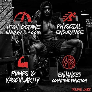 Foto 6 | Foto 6 | Polvo Para Antes Del Entrenamiento Insane Labz Psychotic Black Edition - Venta Internacional.