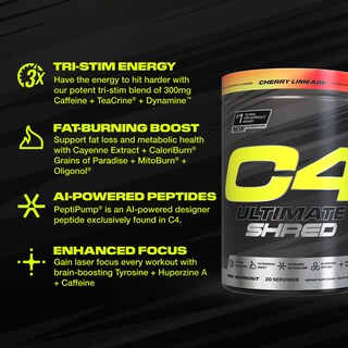 Foto 2 | Foto 2 | Polvo Preentrenamiento Cellucor C4 Ultimate Shred, 20 Porciones - Venta Internacional.