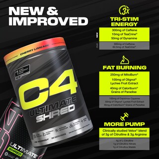 Foto 4 | Foto 4 | Polvo Preentrenamiento Cellucor C4 Ultimate Shred, 20 Porciones - Venta Internacional.