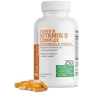 Foto 1 | Foto 1 | Suplemento Bronson Vitamin B Complex 250 Comprimidos - Venta Internacional