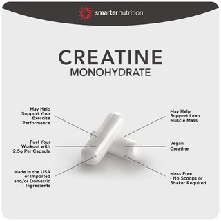 Foto 2 | Foto 2 | Suplemento De Monohidrato De Creatina Smarter Nutrition 60 Cápsulas - Venta Internacional.