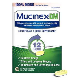 Foto 1 | Foto 1 | Medicamento Para La Tos Y El Resfriado Mucinex Dm 12hr Para Adultos, 40 Comprimidos - Venta Internacional.