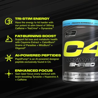 Foto 2 | Foto 2 | Polvo Preentrenamiento Cellucor C4 Ultimate Shred, 20 Porciones - Venta Internacional.