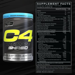 Foto 3 | Foto 3 | Polvo Preentrenamiento Cellucor C4 Ultimate Shred, 20 Porciones - Venta Internacional.