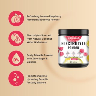 Foto 3 | Foto 3 | Limonada De Frambuesa Con Electrolitos En Polvo Naturebell Keto Fast - Venta Internacional.