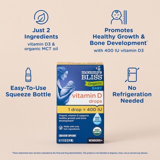 Foto 4 | Foto 4 | Gotas De Vitamina D Mommy's Bliss Organic Baby, Paquete De 2 Unidades, 3 Ml - Venta Internacional.