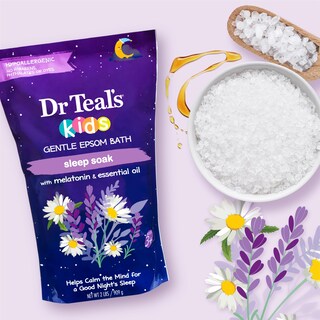 Foto 2 | Foto 2 | Epsom Salt Sleep Soak Dr. Teal's Kids Con Melatonina, 1 Kg X 3 - Venta Internacional.