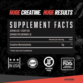 Foto 2 | Foto 2 | Polvo De Monohidrato De Creatina Supplement Huge Supplements 5000 Mg - Venta Internacional.