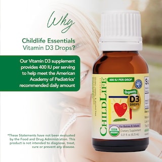 Foto 3 | Foto 3 | Vitamina D3 Childlife Essentials Orgánicas 2 Frascos de 6.25 ml C/U - Venta Internacional