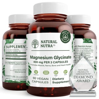 Foto 1 | Foto 1 | Suplemento Natural De Glicinato De Magnesio Nutra 400 Mg 90 Cápsulas - Venta Internacional.