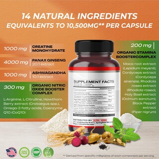 Foto 3 | Foto 3 | Suplemento Ultra Herbs Ultra Creatina 9800 Mg Con Ginseng 4000 Mg - Venta Internacional.