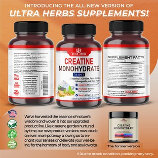 Foto 6 | Foto 6 | Suplemento Ultra Herbs Ultra Creatina 9800 Mg Con Ginseng 4000 Mg - Venta Internacional.