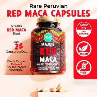 Foto 2 | Foto 2 | Suplemento Maju Organic, Cápsulas De Raíz De Maca Roja, 120 Unidades, Para Mujeres - Venta Internacional.