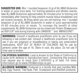 Foto 6 | Foto 6 | Suplemento Allmax Essentials Glutamine En Polvo De 100 G - Venta Internacional.