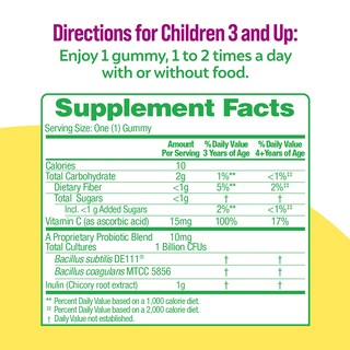Foto 4 | Foto 4 | Probiotic Culturelle Daily Para Niños Y Gomitas De Fibra Vegetariana - Venta Internacional.