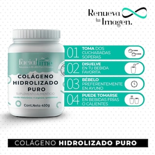 Foto 4 | Foto 4 | Colágeno Hidrolizado Facialtime 2 Botellas de 450 g C/U