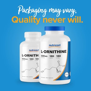 Foto 3 | Foto 3 | Suplemento Nutricost L-ornitina 500 Mg 180 Cápsulas (3 Botellas) - Venta Internacional.