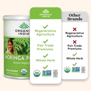 Foto 5 | Foto 5 | Suplemento Organic India Moringa En Polvo 240 Ml Vegano - Venta Internacional.