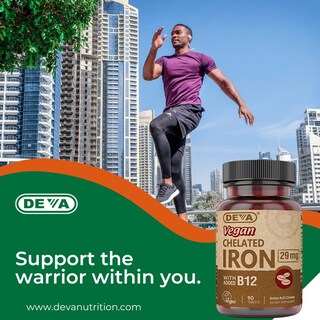 Foto 6 | Foto 6 | Suplemento De Hierro Quelado Vegano Deva Nutrition 29 Mg Con Vitamina B-12 - Venta Internacional.