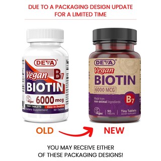 Foto 2 | Foto 2 | Suplemento Deva De Biotina Vegana, Tabletas De 6000 Mcg, 90 Unidades - Venta Internacional.