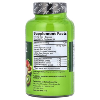 Foto 2 | Foto 2 | Suplemento Naturelo De Vitamina E 180 Mg 90 Cápsulas Vegetarianas - Venta Internacional.