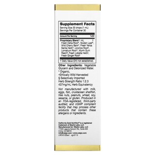 Foto 2 | Foto 2 | Suplemento California Gold Nutrition Bronchial Ease 30 Ml - Venta Internacional.