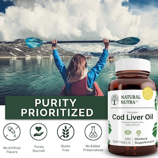 Foto 4 | Foto 4 | Suplemento Natural De Aceite De Hígado De Bacalao Noruego Nutra, 100 Cápsulas Blandas - Venta Internacional.