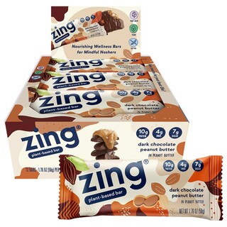 Foto 1 | Foto 1 | Protein Bars Zing Con Chocolate Negro Y Mantequilla De Cacahuete Vegana X12 - Venta Internacional.