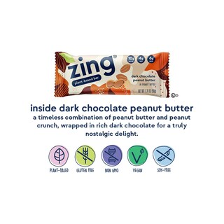 Foto 2 | Foto 2 | Protein Bars Zing Con Chocolate Negro Y Mantequilla De Cacahuete Vegana X12 - Venta Internacional.