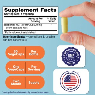 Foto 2 | Foto 2 | Suplemento Health Thru Nutrition Berberina Hcl 500 Mg 60 Porciones - Venta Internacional.