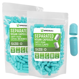 Foto 1 | Foto 1 | Cápsulas Vacías Xprs Nutra Vegan De Tamaño 0 A 100 Unidades (color Aguamarina) - Venta Internacional.